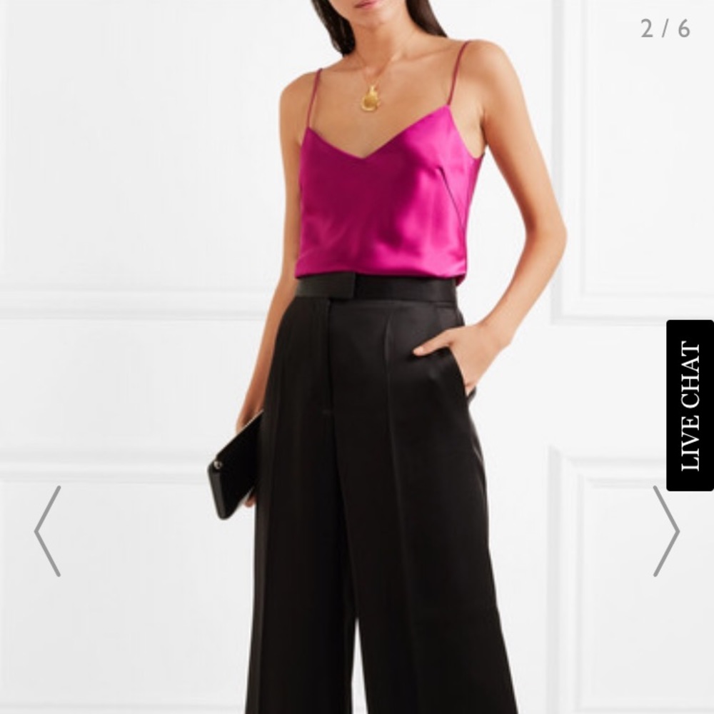 Express small hot pink silky top